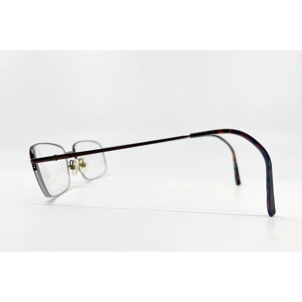 Ducks Unlimited Eyeglasses Mens Brown Semi Rimless Metal 57-19 39886